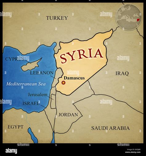 damascus country map.